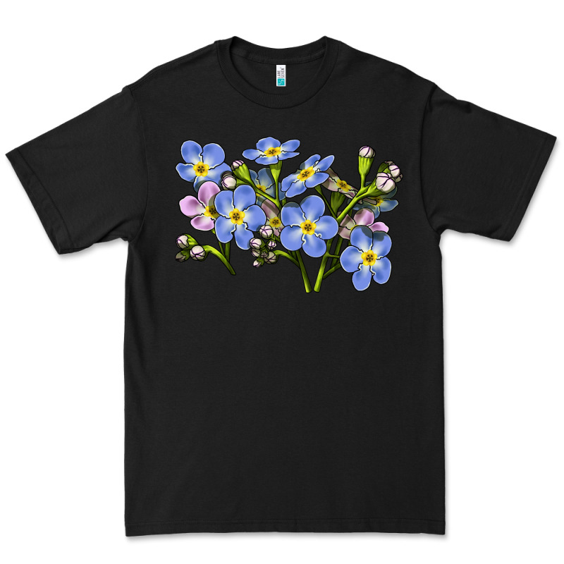 Forget Me Not Flower Illustrations Premium Tee by LillyAllenDesigns | Teevron