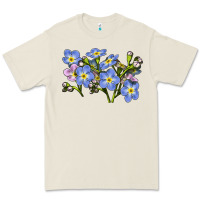 Bone Forget Me Not Flower Illustrations Premium Tee - LillyAllenDesigns