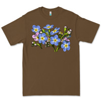 Cacao Forget Me Not Flower Illustrations Premium Tee - LillyAllenDesigns