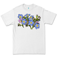 White Forget Me Not Flower Illustrations Premium Tee - LillyAllenDesigns