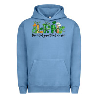 Pigment Pebble Blue st. patricks day registered nurse lpn heart Urban Hoodie - BarkalooDesign