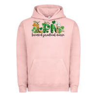 Pigment Salmon st. patricks day registered nurse lpn heart Urban Hoodie - BarkalooDesign