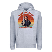 Heather Grey rip wheeler quote poster art Premium Hoodie - lanVoArt