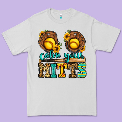 Calm Your Mitts Softball Premium Tee Designed By Jasminsmagicworld