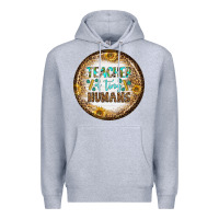Heather Grey teacher of tiny earrings Premium Hoodie - BundleAndBundleShop