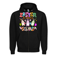 Black Easter Hunting Squad Zipper Hoodie - CowhideDigitalArt
