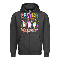 Charcoal Heather Easter Hunting Squad Zipper Hoodie - CowhideDigitalArt
