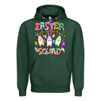 Sports Green Easter Hunting Squad Zipper Hoodie - CowhideDigitalArt