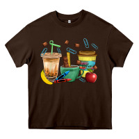 Chocolate Brown School Boy Coffee Cup Bbs Heavy Core Tee - BundleAndBundleShop