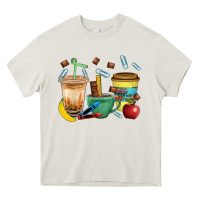 Cream School Boy Coffee Cup Bbs Heavy Core Tee - BundleAndBundleShop