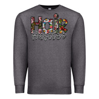 Charcoal Heather hair hustler Premium Sweatshirt - SublimationCraftShop