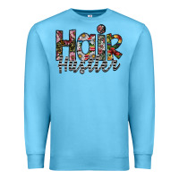 Ocean Blue hair hustler Premium Sweatshirt - SublimationCraftShop