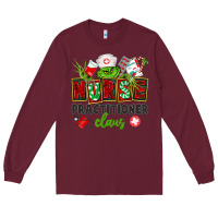 Burgundy nurse practitioner claus Long Sleeve Tee - CowGirlArtShop