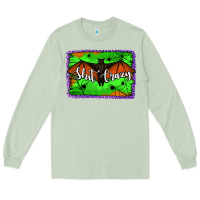 Matcha bat shit crazy with background Long Sleeve Tee - Jasminsmagicworld