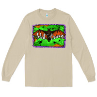 Mushroom bat shit crazy with background Long Sleeve Tee - Jasminsmagicworld