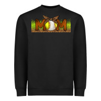 Black Baseball And Softball Mom Libbey Glass Heavyweight Sweatshirt - BundleAndBundleShop