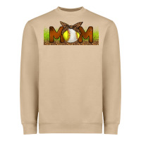 Mushroom Baseball And Softball Mom Libbey Glass Heavyweight Sweatshirt - BundleAndBundleShop