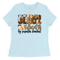 Baby Blue black educator by popular demand Ladies Tee - Artiststas