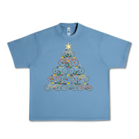 Pebble Blue bicycle christmas tree funny biker bicyclist xmas for family long slee Urban Heavy Tee - lanVoArt