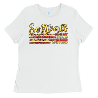 White softball game day Ladies Tee - Artiststas