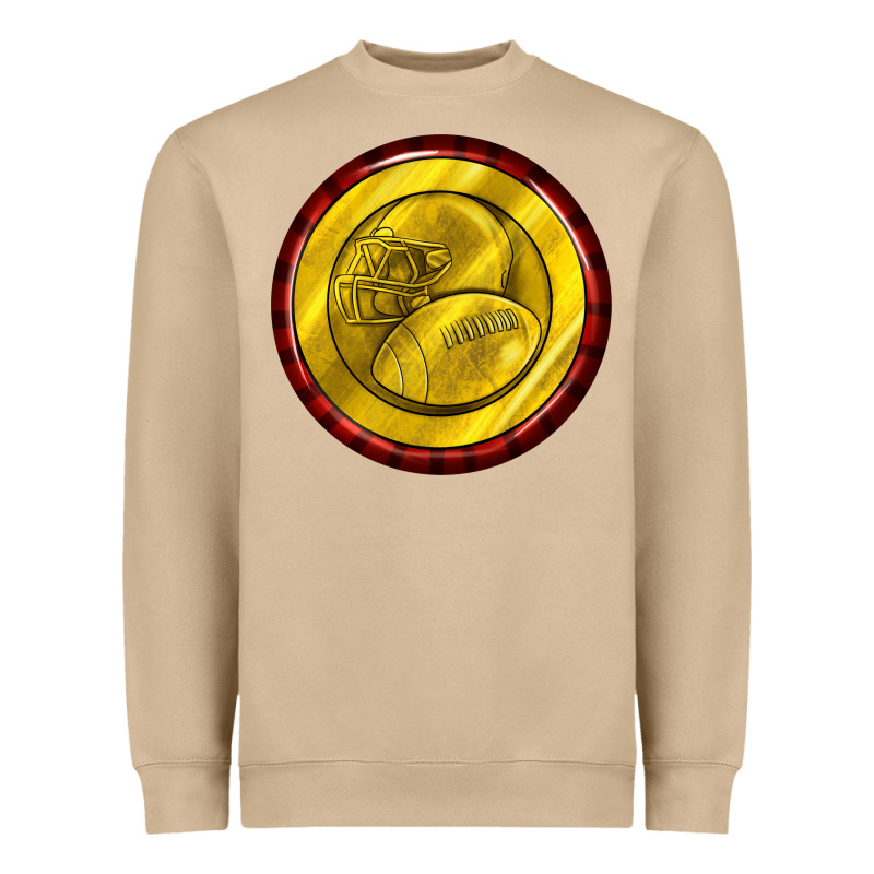 American Football Round Earrings Heavyweight Sweatshirt by BundleAndBundleShop | Teevron