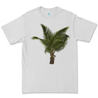 Dove Grey palm tree Premium Tee - LillyAllenDesigns