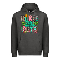 Charcoal Heather nurse off duty summer break Premium Hoodie - RanaPortraitStore