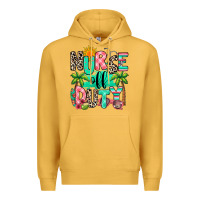 Mustard nurse off duty summer break Premium Hoodie - RanaPortraitStore