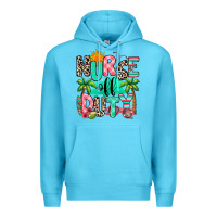 Ocean Blue nurse off duty summer break Premium Hoodie - RanaPortraitStore