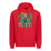 Red nurse off duty summer break Premium Hoodie - RanaPortraitStore