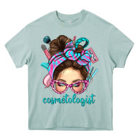 Arona Messy Bun Cosmetologist Bbs Heavy Core Tee - BundleAndBundleShop