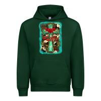 Forest Green cross faith background Urban Hoodie - BarkalooDesign