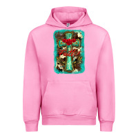 Fuchsia Pink cross faith background Urban Hoodie - BarkalooDesign