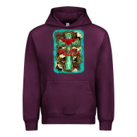 Mauve Wine cross faith background Urban Hoodie - BarkalooDesign