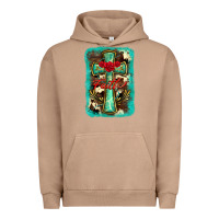 Pigment Burro cross faith background Urban Hoodie - BarkalooDesign