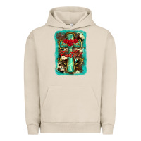 Pigment French Oak cross faith background Urban Hoodie - BarkalooDesign