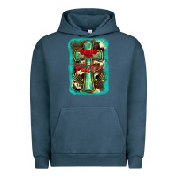 Pigment Midnight Navy cross faith background Urban Hoodie - BarkalooDesign