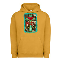 Pigment Peanut Butter cross faith background Urban Hoodie - BarkalooDesign