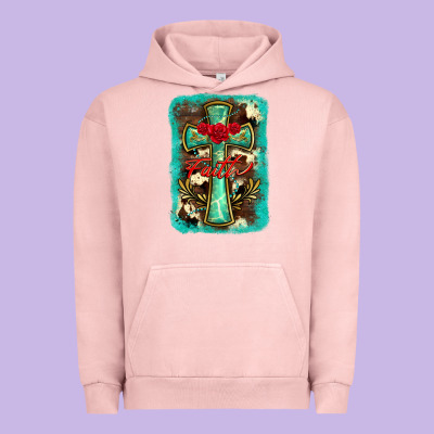 Cross Faith Background Urban Hoodie Designed By Barkaloodesign