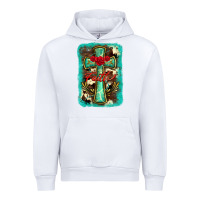 White cross faith background Urban Hoodie - BarkalooDesign