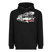 Black White Fire Truck Heavyweight Hoodie - Artiststas