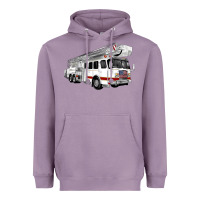 Lavender White Fire Truck Heavyweight Hoodie - Artiststas
