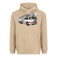 Mushroom White Fire Truck Heavyweight Hoodie - Artiststas