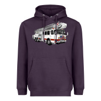 Plum White Fire Truck Heavyweight Hoodie - Artiststas