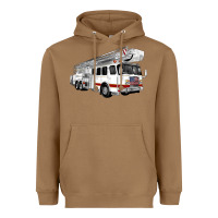 Toasted Coconut White Fire Truck Heavyweight Hoodie - Artiststas