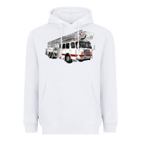 White White Fire Truck Heavyweight Hoodie - Artiststas