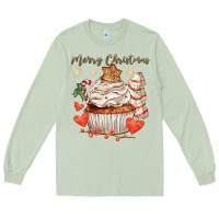 Matcha merry christmas cupcake Long Sleeve Tee - CowGirlArtShop