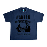 Navy wanted bonnie and clyde, distressed Urban Heavy Tee - lanVoArt