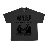 Pigment Black wanted bonnie and clyde, distressed Urban Heavy Tee - lanVoArt