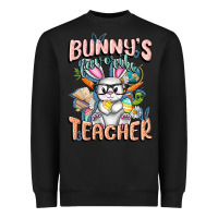 Black Bunny's Favorite Teacher Easter Day Heavyweight Sweatshirt - FaDigitalArtStudio